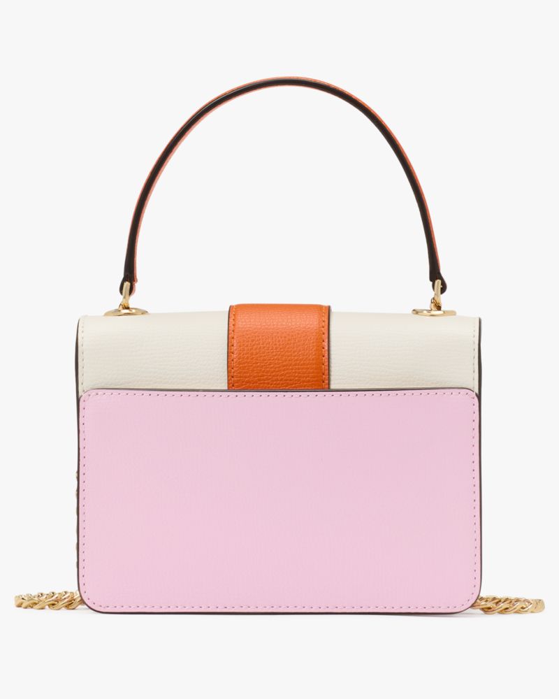 Kate Spade,フィービー カラーブロック ターンロック ミニ フラップ クロスボディ,バッグ,ピンクホライズンマルチ