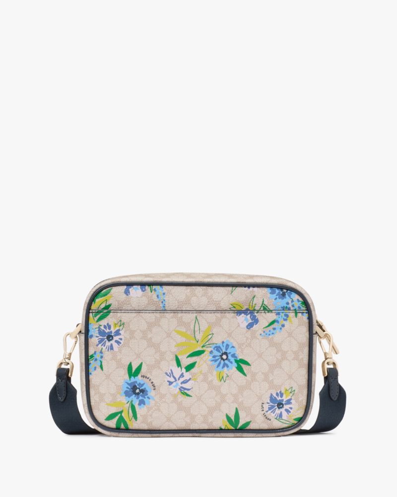 Kate Spade,Spade Flower Floral Camera Bag,Camera Bag,Piping,Metal,Casual,Beige