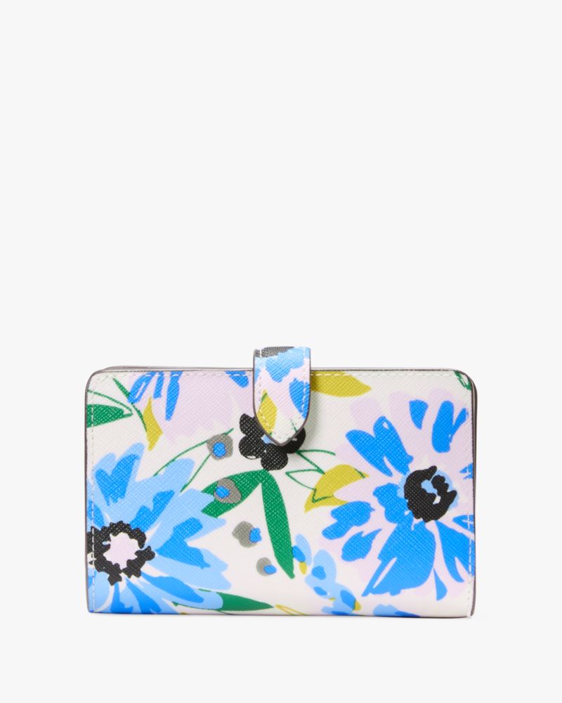 Kate Spade,マディソン フェスティバル フローラル プリンテッド ミディアム コンパクト バイフォールド ウォレット ボックスセット,財布小物,クリームマルチ