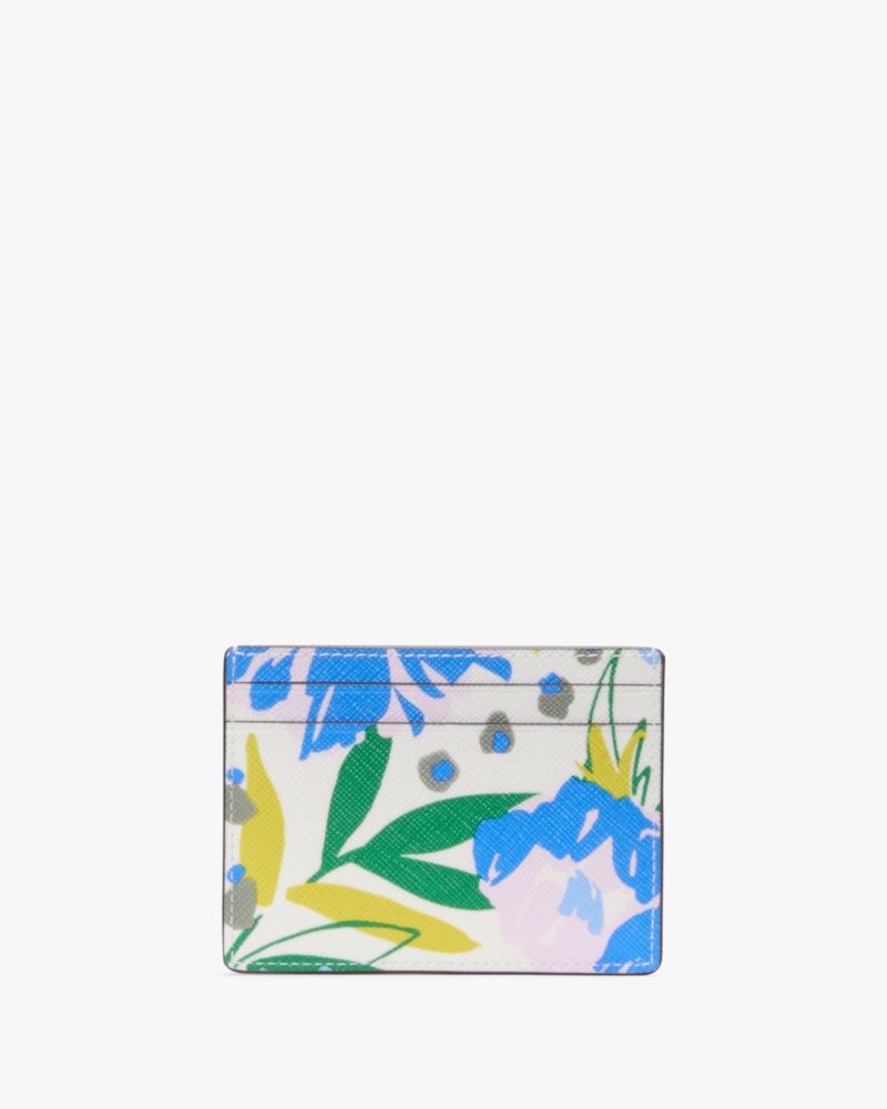 Kate Spade,マディソン フェスティバル フローラル プリンテッド スモール スリム カード ホルダー ボックスセット,財布小物,クリームマルチ