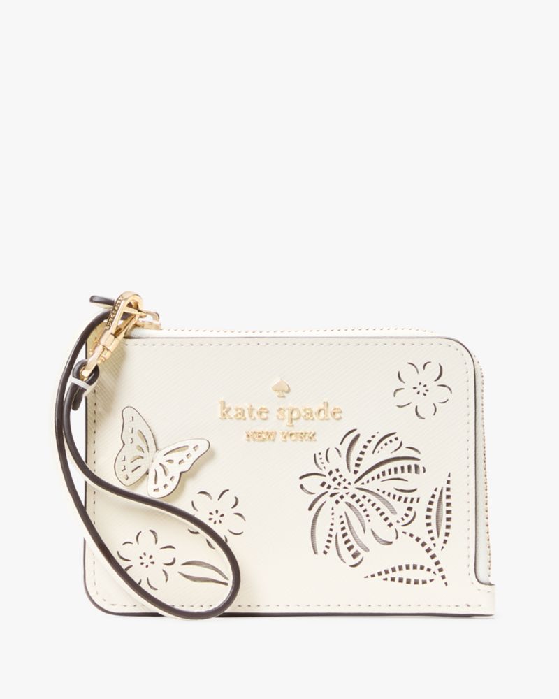 Kate Spade,マディソン フェスティバル フローラル パフォー レイテッド スモール カード ホルダー リスレット ボックスセット,財布小物,メレンゲ