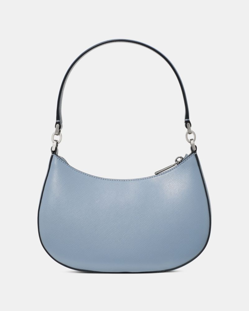 Kate Spade,Paige Shoulder Bag,Crossbody,Logo,Metal,Gold Plated,Casual,Blue