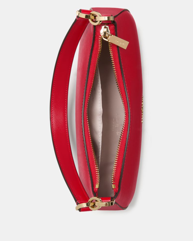 Kate Spade,Paige Medium Convertible Crossbody,Crossbody,Logo,Metal,Gold Plated,Casual,Maroon