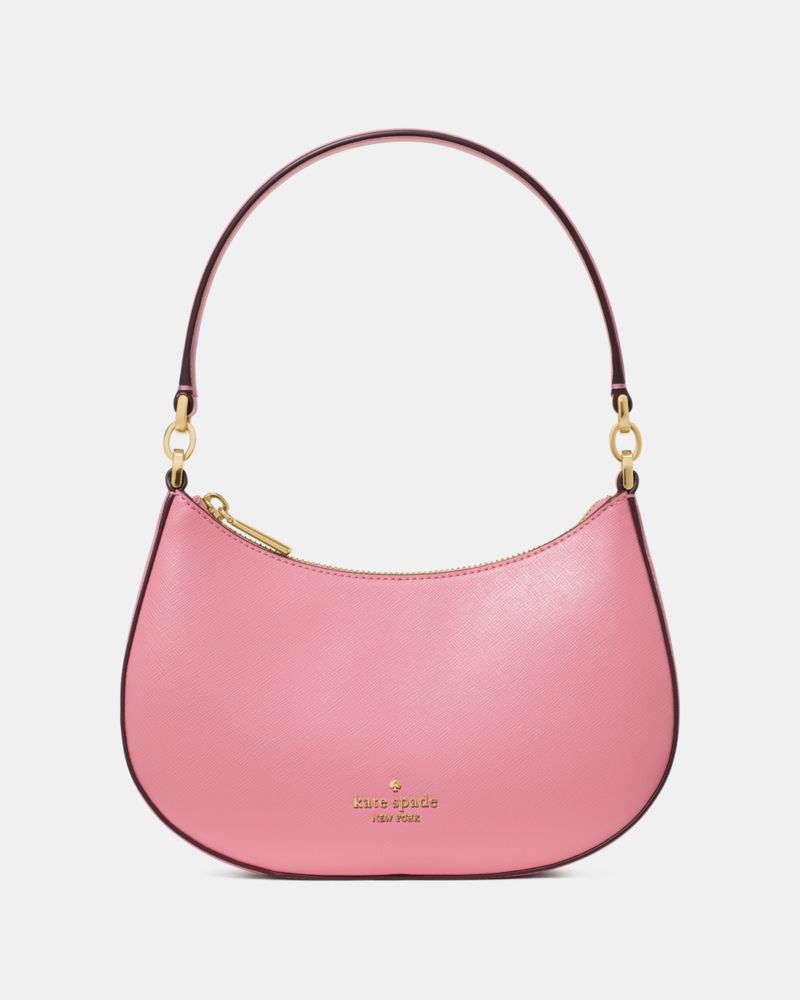 Kate Spade,Paige Shoulder Bag,Crossbody,Logo,Metal,Gold Plated,Casual,Pink