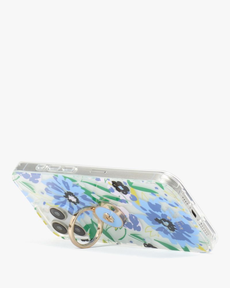 Kate Spade,Floral Stability Ring And Case iPhone 16 Pro Max,Case,Logo,Metal,I Ring,Casual,Multi Color