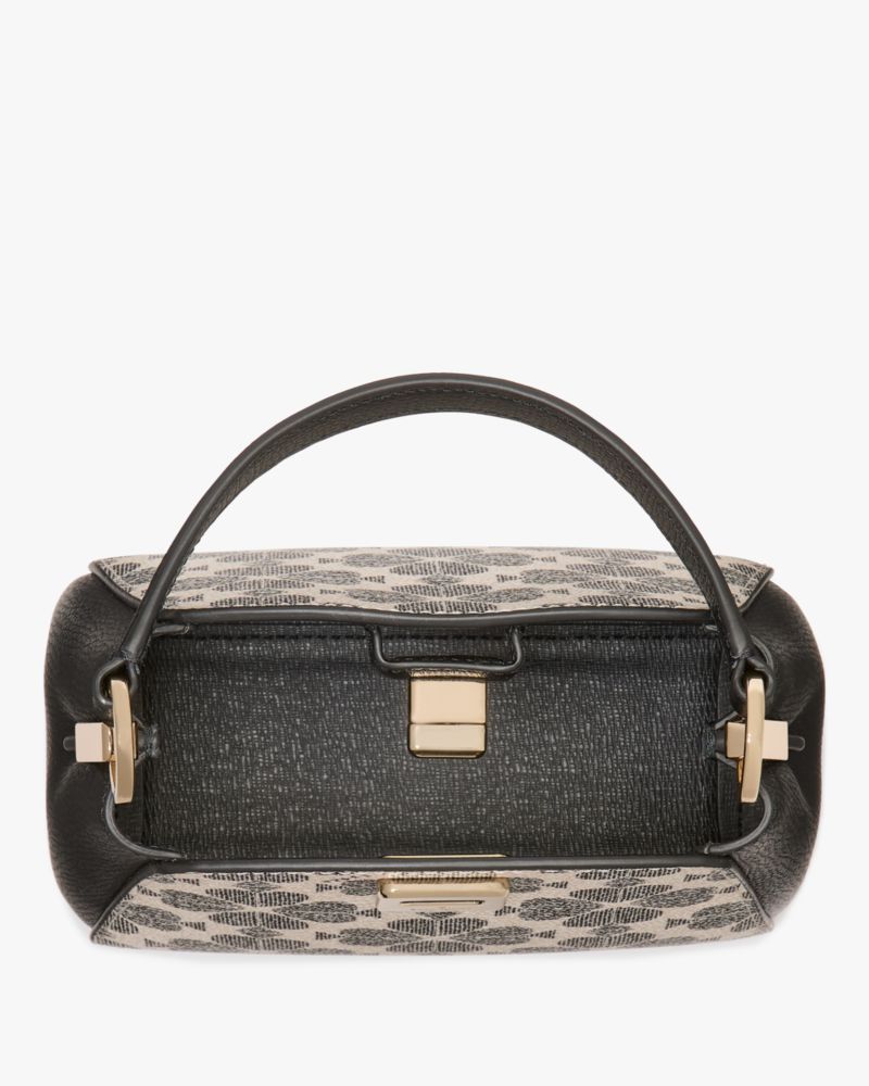 Kate Spade,Spade Flower Pvc Mini Top Handle Crossbody,Satchel,Color Block,Mixed Media,Gold Metal,Day Party,Multi Color