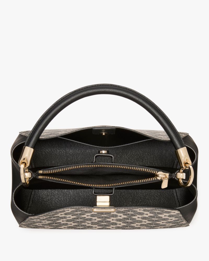 Kate Spade,Spade Flower Pvc Medium Top Handle Satchel,Satchel,Color Block,Mixed Media,Gold Metal,Day Party,Work,Multi Color