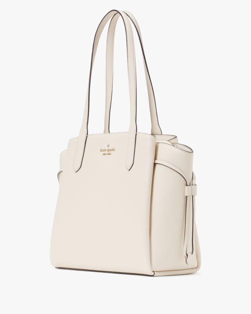 Kate Spade,Dumpling Medium Tote,Tote,Logo,Foldable,Color Metal,Casual,Work,Cream