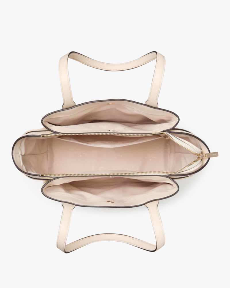 Kate Spade,Dumpling Medium Tote,Tote,Logo,Foldable,Color Metal,Casual,Work,Cream