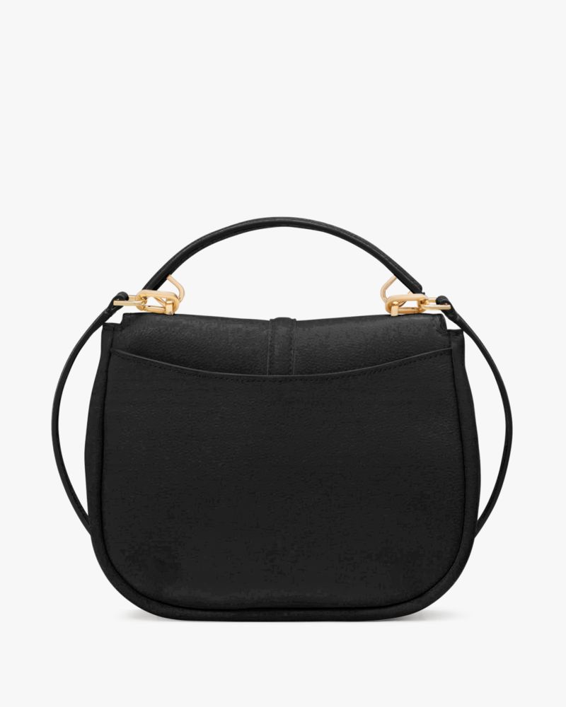 Kate Spade,Kayla Pebbled Leather Saddle Bag,Leather,Saddle Bag,Metal,Logo,Gold Metal,Day Party,