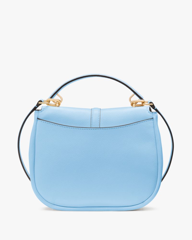 Kate Spade,Kayla Pebbled Leather Saddle Bag,Leather,Saddle Bag,Metal,Logo,Gold Metal,Day Party,