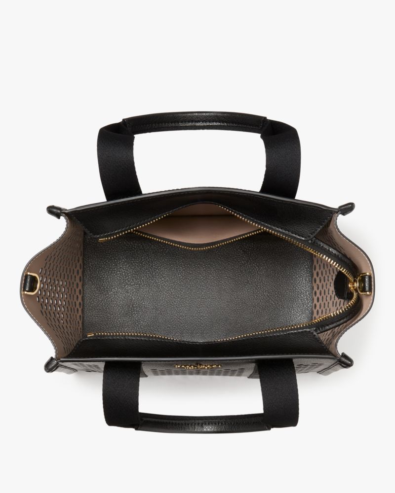 Kate Spade,キップ パフォーレイテッド スモール トート,バッグ,ブラック