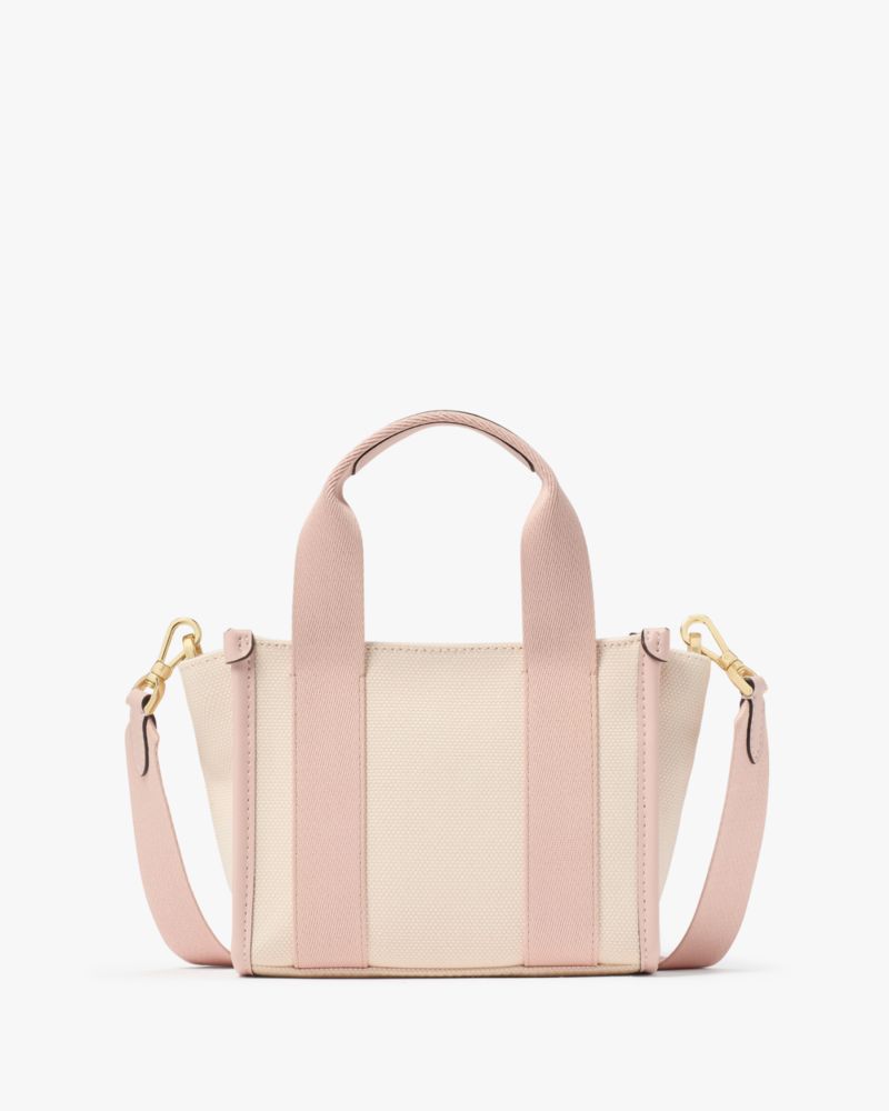 Kate Spade,Kip Canvas Mini Tote,Canvas,Tote,Color Block,Day Party,Casual,Pink