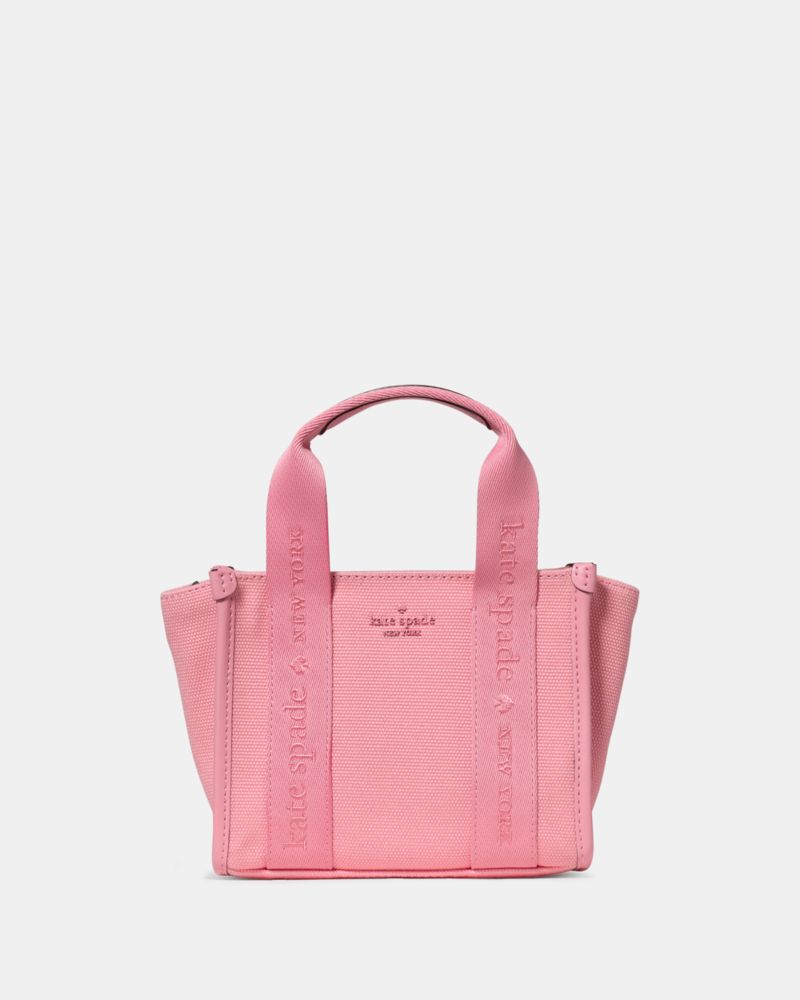Kate Spade,Kip Canvas Mini Tote Bag,Canvas,Tote,Color Block,Casual,Day Party,Pink