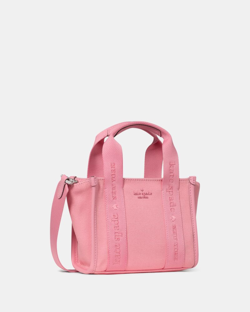 Kate Spade,Kip Canvas Mini Tote Bag,Canvas,Tote,Color Block,Casual,Day Party,Pink