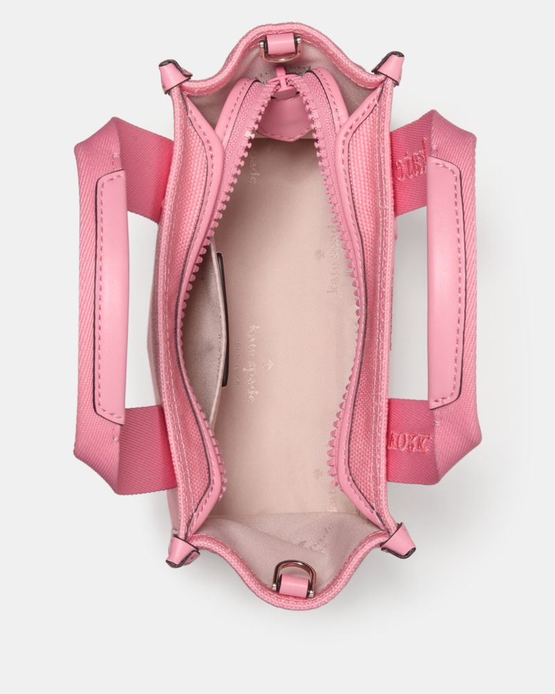 Kate Spade,Kip Canvas Mini Tote Bag,Canvas,Tote,Color Block,Casual,Day Party,Pink