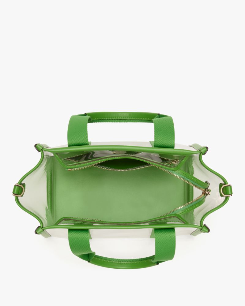 Kate Spade,Kip Clear Small Tote,Tote,Logo,Day Party,Green