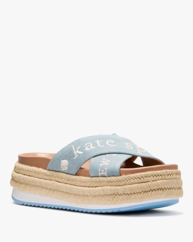 Kate Spade,パイパー エスパドリーユ フラットフォーム,シューズ,デニム