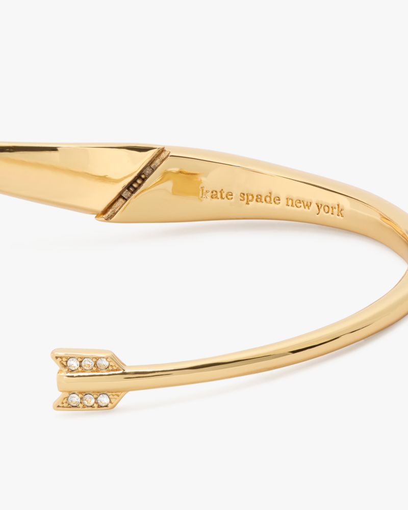 Kate Spade,Lovestruck Heart And Arrow Hinged Cuff,Red