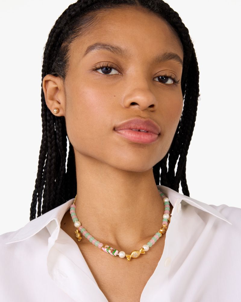 Kate Spade,Treat Yourself Candy Charm Necklace,Multi Color