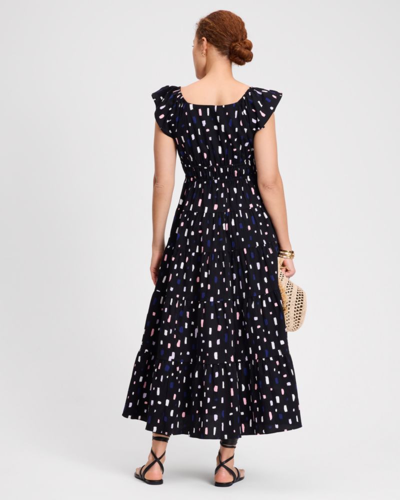 Kate Spade,ペインタリー ストローク フラッター スリーブ ドレス,ワンピース / ドレス,フロステッドバイオレット
