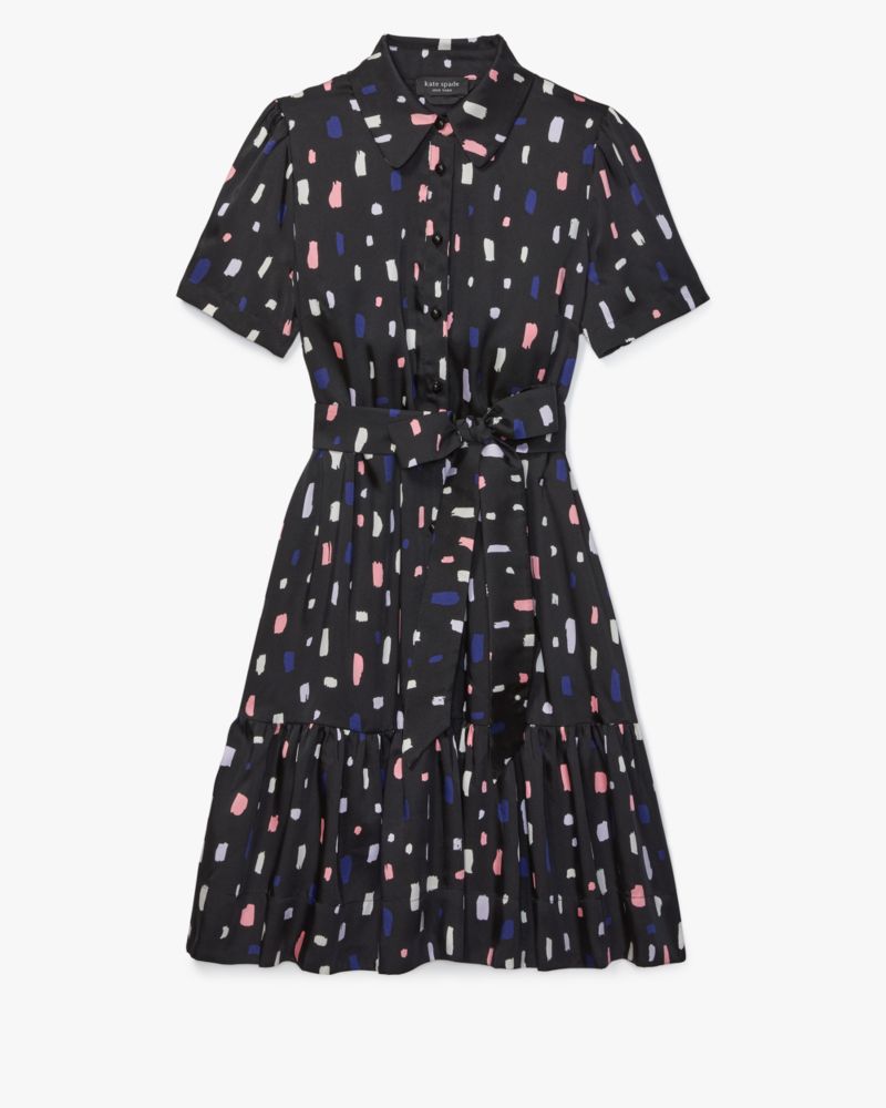 Painterly Strokes Shirt Dress