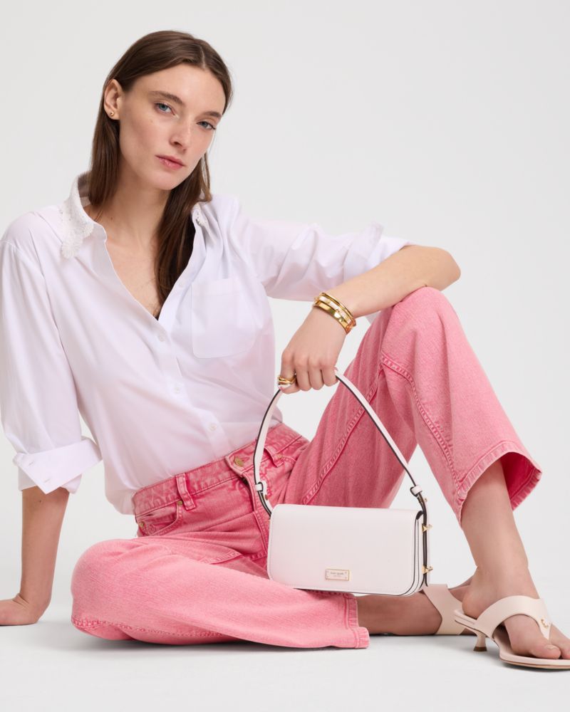 Kate Spade,デイジー レース カラー ボタン アップ シャツ,トップス,フレッシュホワイト