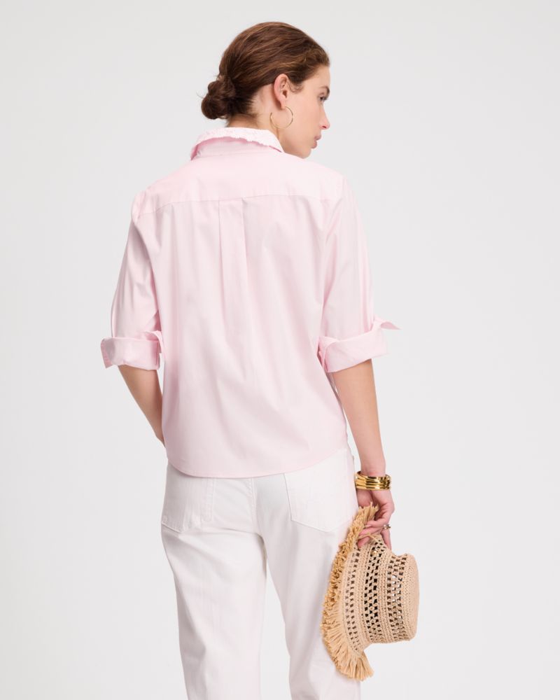 Kate Spade,デイジー レース カラー ボタン アップ シャツ,トップス,ピンクレモネード