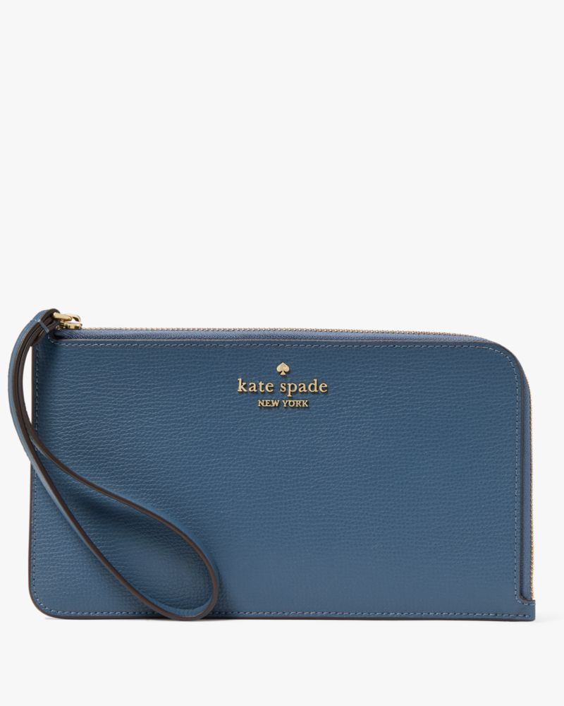 Kate Spade,Lucy Leather Medium L-zip Wristlet,