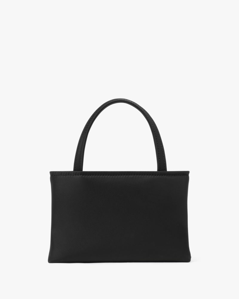 Kate Spade,Sam Icon Ksnyl Mini Tote Bag,Nylon,Tote,Applique,Logo,Adjustable,Casual,Black