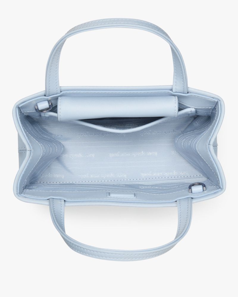 Kate Spade,Sam Icon Ksnyl Mini Tote Bag,Nylon,Tote,Applique,Logo,Adjustable,Casual,Blue
