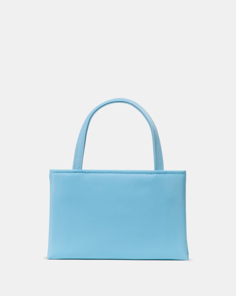 Kate Spade,Sam Icon Ksnyl Mini Tote Bag,Nylon,Tote,Logo,Applique,Adjustable,Casual,Blue