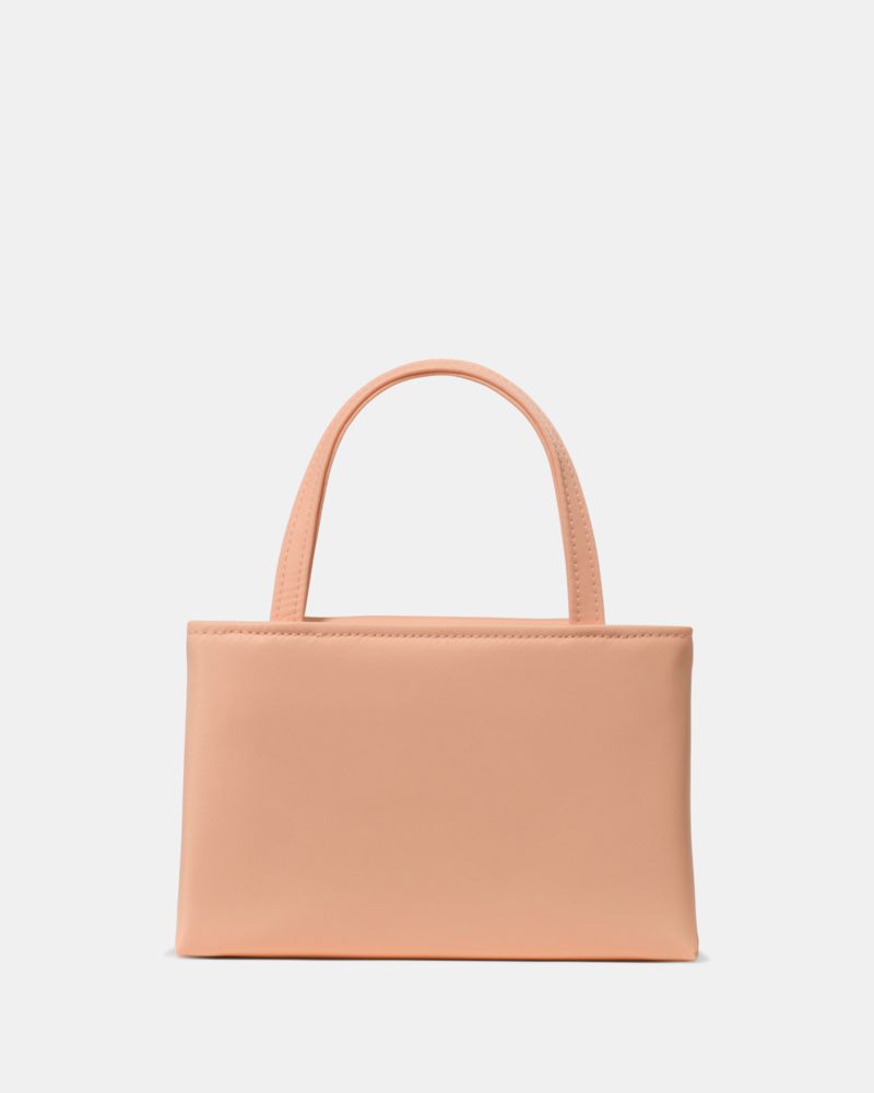 Kate Spade,Sam Icon Ksnyl Mini Tote Bag,Nylon,Tote,Logo,Applique,Adjustable,Casual,Beige