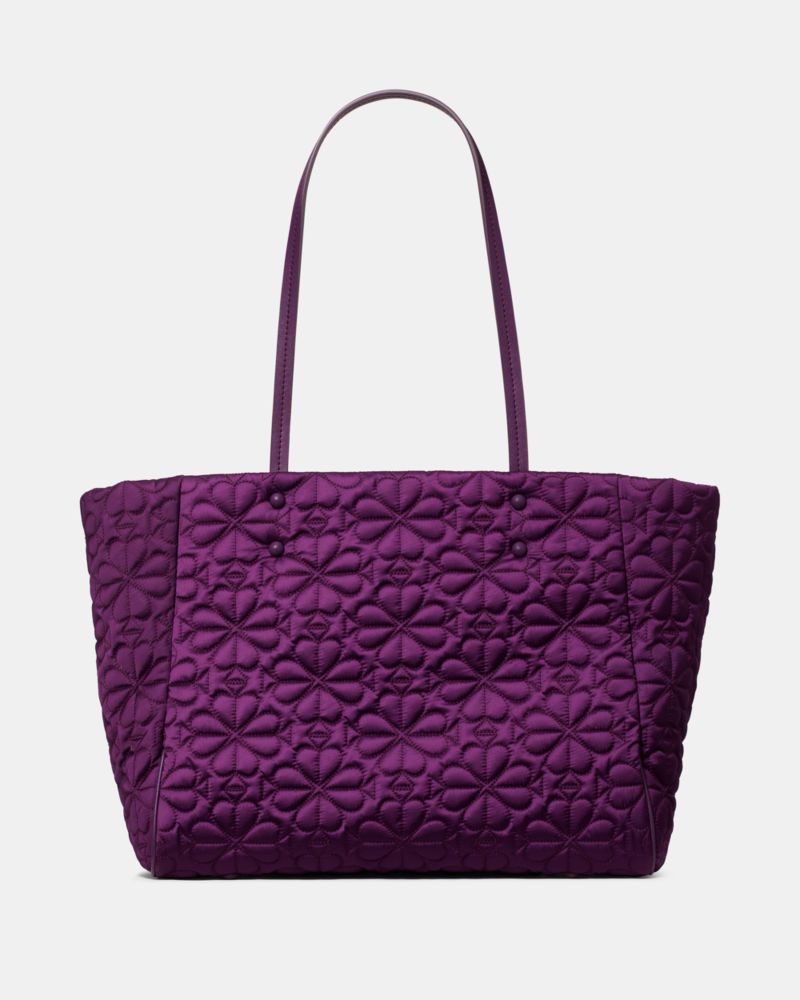Kate Spade,Tilly Quilted Medium Tote Bag,Recycled Polyester,Tote,Casual,Purple
