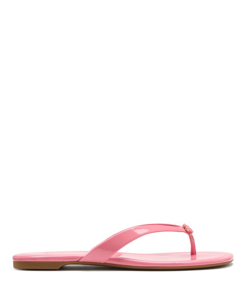 Kate Spade,Spade Flower Flip Flop Sandals,Flip Flops,Fabric,Metal,Casual,