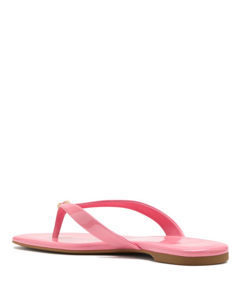 Kate Spade,Spade Flower Flip Flop Sandals,Flip Flops,Fabric,Metal,Casual,