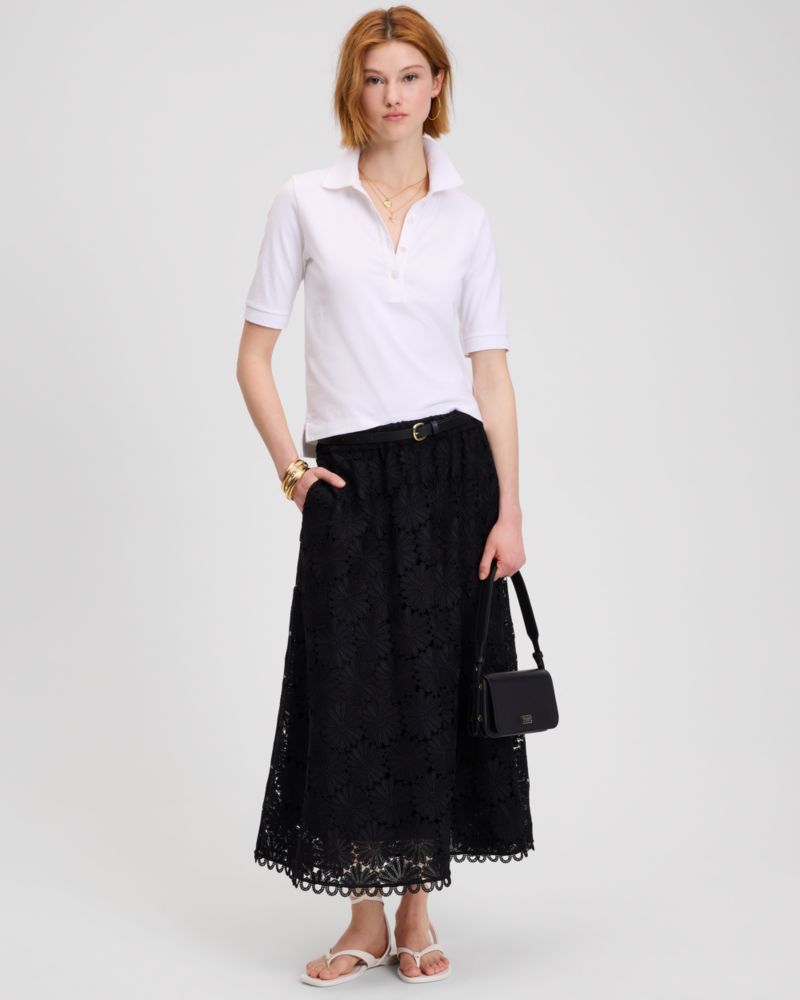 Kate Spade,コットン ポロ シャツ,トップス,フレッシュホワイト