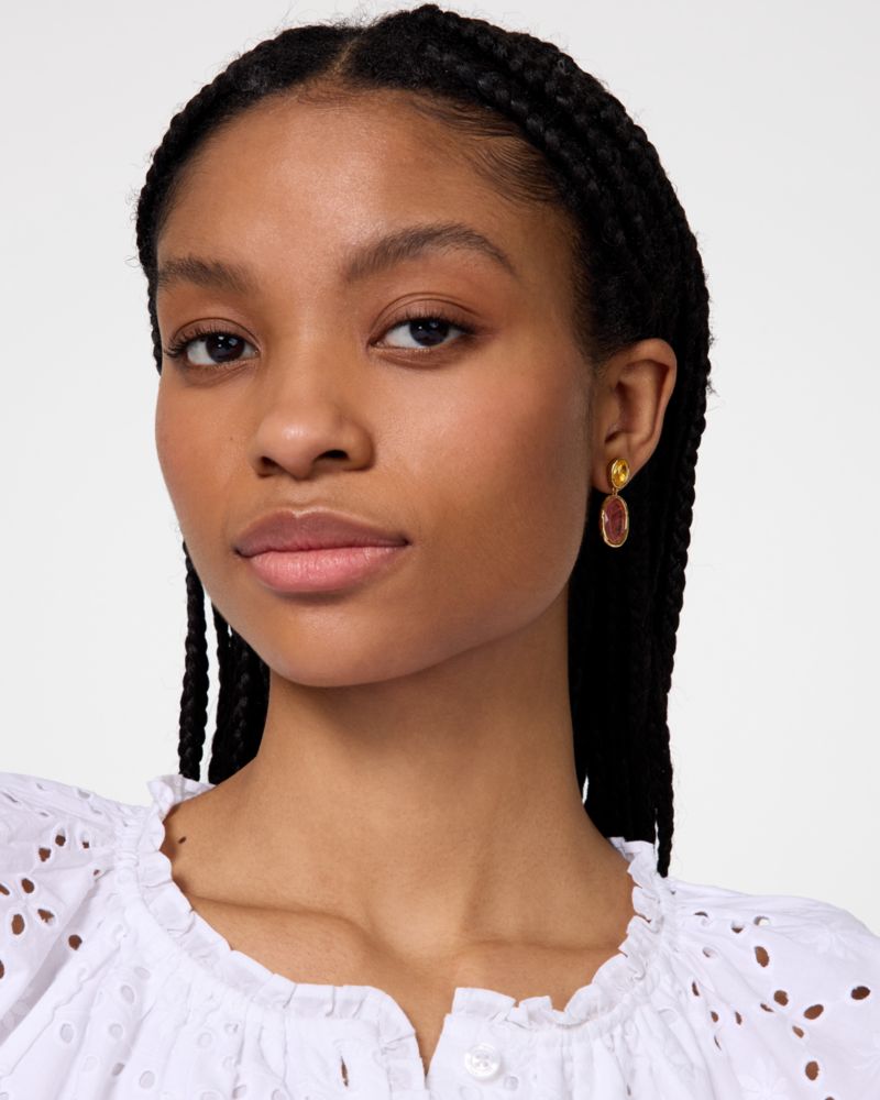 Kate Spade,High Shine Double Drop Earring,