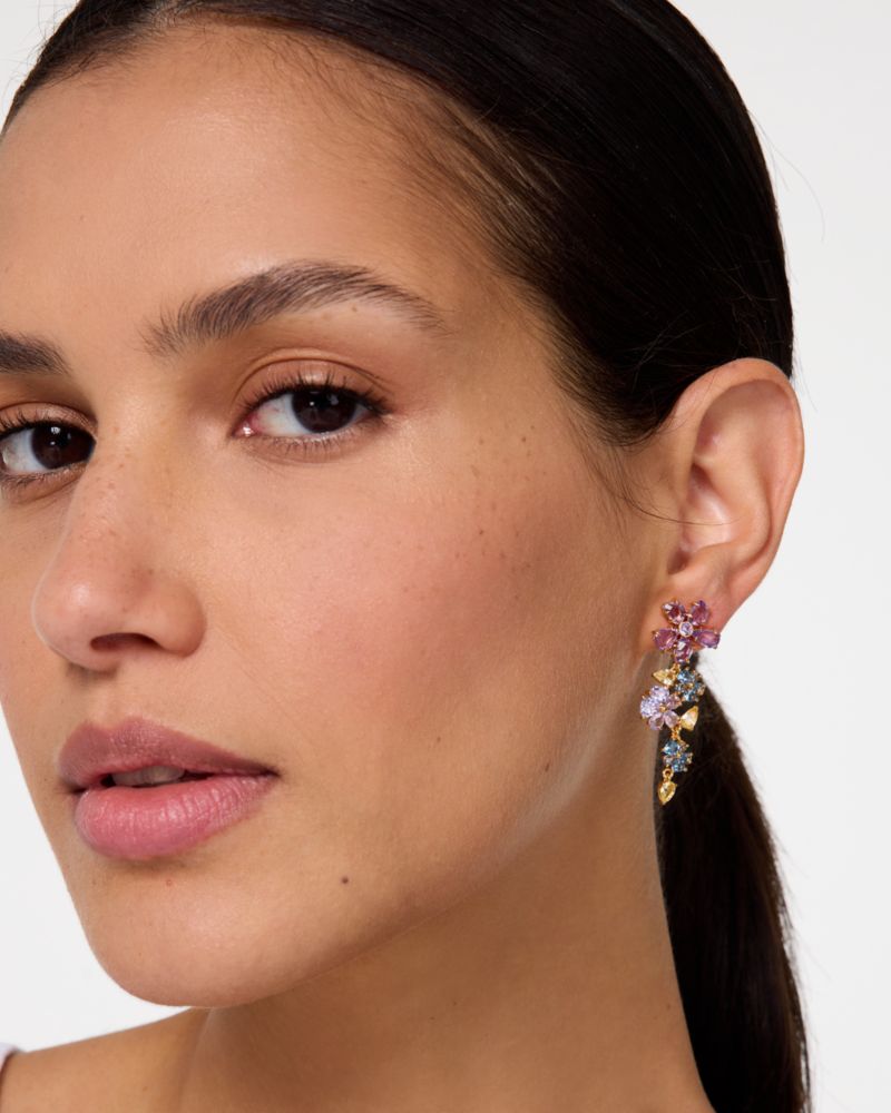Kate Spade,Paradise Statement Liner Earrings,Multi Color