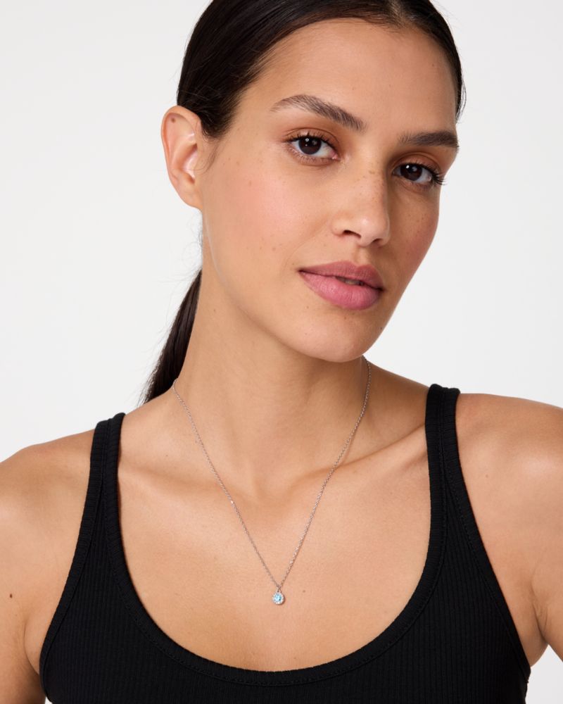 Kate Spade,You're A Gem Pave Halo Pendant,