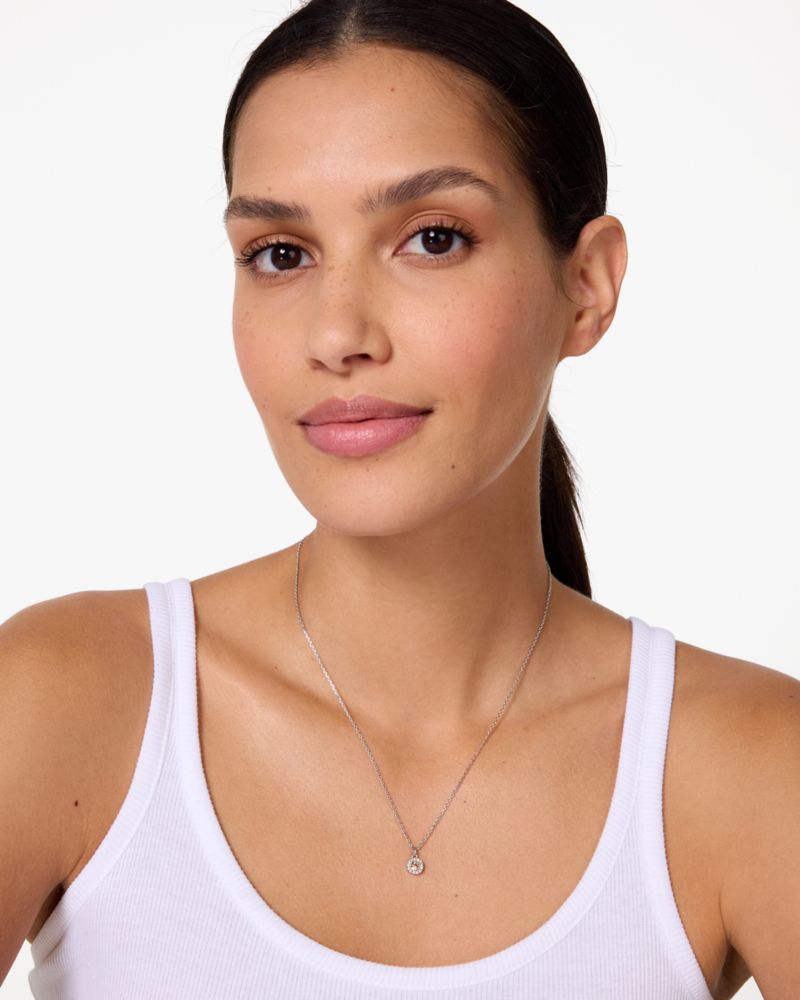 Kate Spade,You're A Gem Pave Halo Pendant,Multi Color