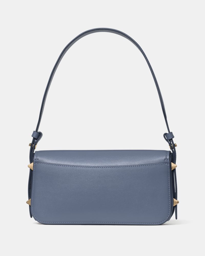 Kate Spade,Liv Shoulder Bag,Leather,Shoulder Bag,Faux Leather,Logo,Metal,Casual,Blue