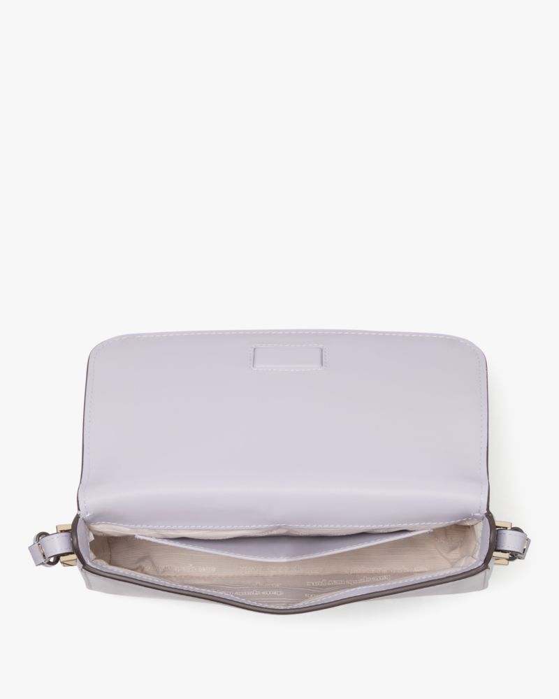 Kate Spade,Liv Shoulder Bag,Leather,Shoulder Bag,Logo,Metal,Casual,Lavender