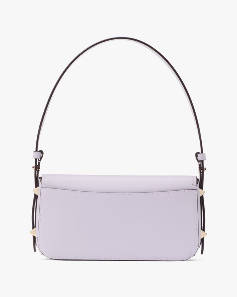 Kate Spade,Liv Shoulder Bag,Leather,Shoulder Bag,Logo,Metal,Casual,Lavender