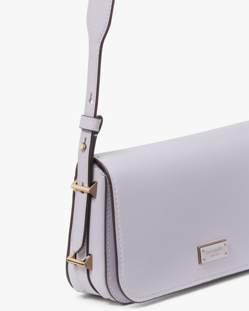 Kate Spade,Liv Shoulder Bag,Leather,Shoulder Bag,Logo,Metal,Casual,Lavender
