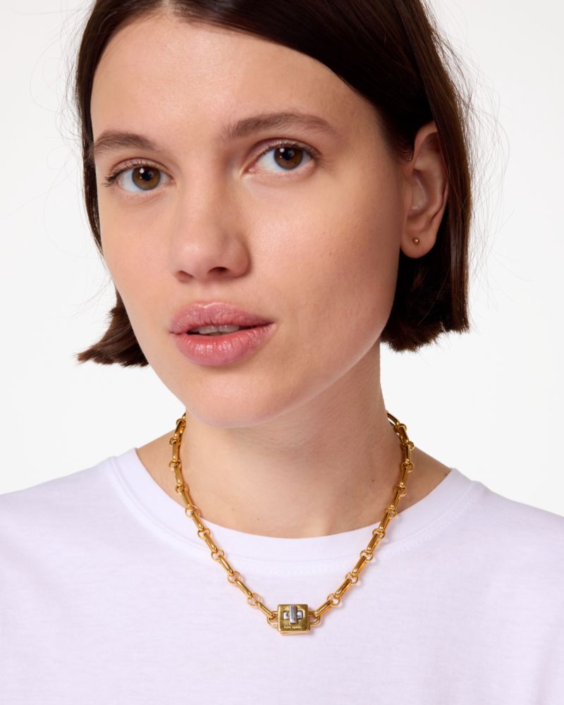 Kate Spade,Phoebe Turnlock Necklace,