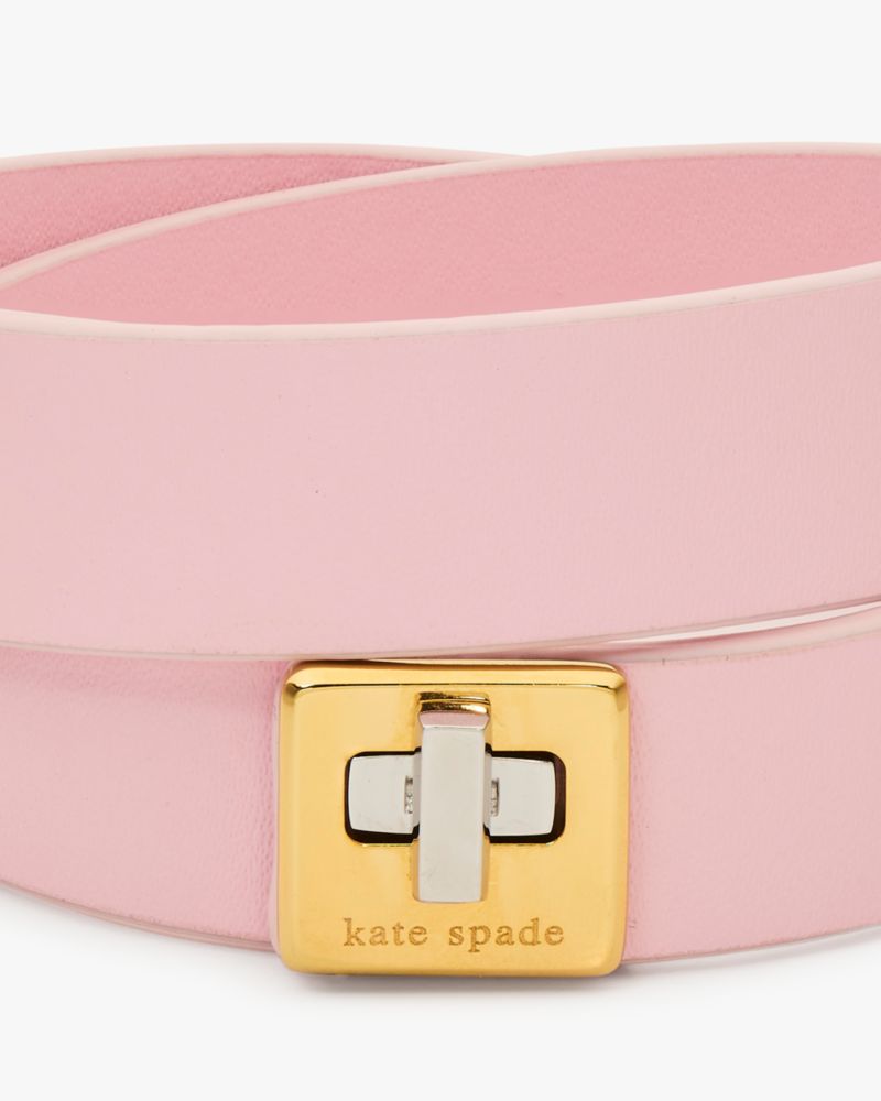 Kate Spade,フィービー レザー ダブル ラップ ブレスレット,ジュエリー,ピンク