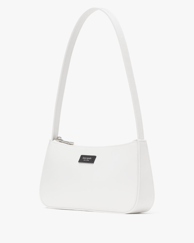 Kate Spade,Sam Icon Ksnyl Shoulder Bag,Nylon,Shoulder Bag,Logo,Applique,Casual,White