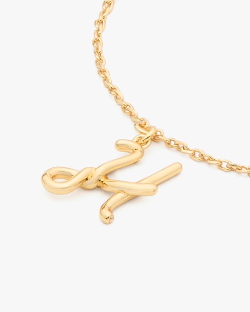 Kate Spade,Initial Script Bracelet,Cubic Zirconia,Logo,Lettering Word,Heart Embellishment,Twist,Initials Embellishment,Casual,