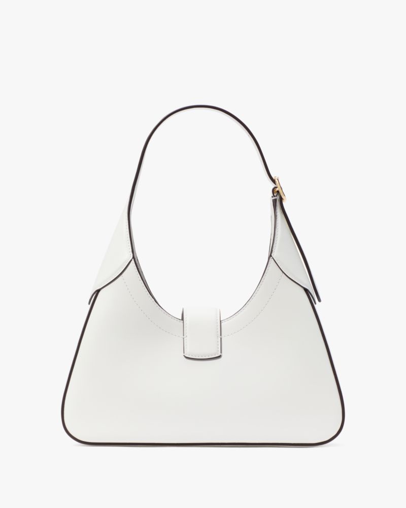 Kate Spade,Nouveau Small Shoulder Bag,Leather,Shoulder Bag,Logo,Day Party,White
